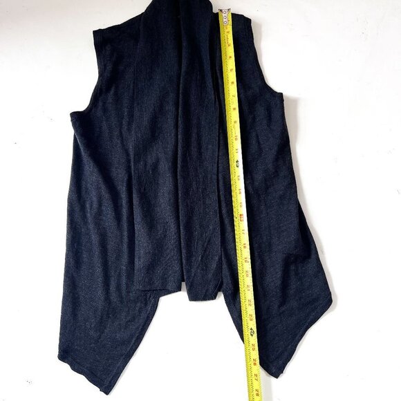 Eddie Bauer Dark Gray open front sleeveless wool cardigan size Small - Picture 8 of 8